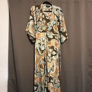 Yukata Satin Kimono Dress Large